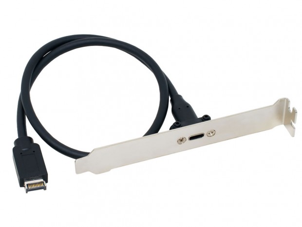 USB Type-Cヘッダーから背面にType-Cコネクタが延長できるリアスロット金具