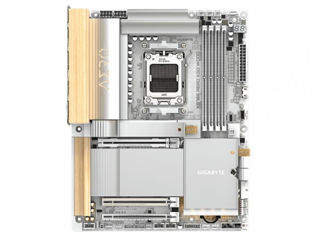 木製パネルを採用したAMD X870Eマザーボード、GIGABYTE「X870E AERO