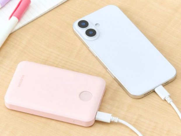 残量表示機能を備えた薄型・軽量設計の10,000mAhモバイルバッテリがエレコムから