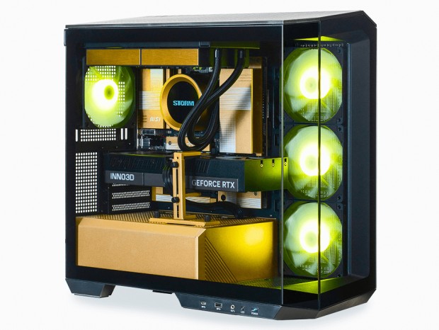 黒×金のピラーレスゲーミングPC、ストーム「幻界 GOLD」シリーズ発売
