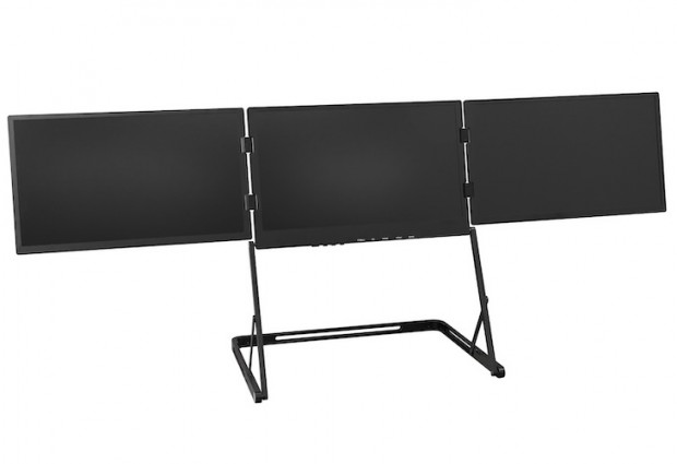 15.6型フルHD液晶×3の「映像出力がないUSBでも4画面にできる拡張モニター」がサンコーから