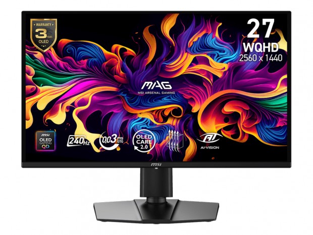 AI Navigatorを搭載した27型QD-OLEDゲーミングディスプレイ、MSI「MAG 274QP QD-OLED X24」