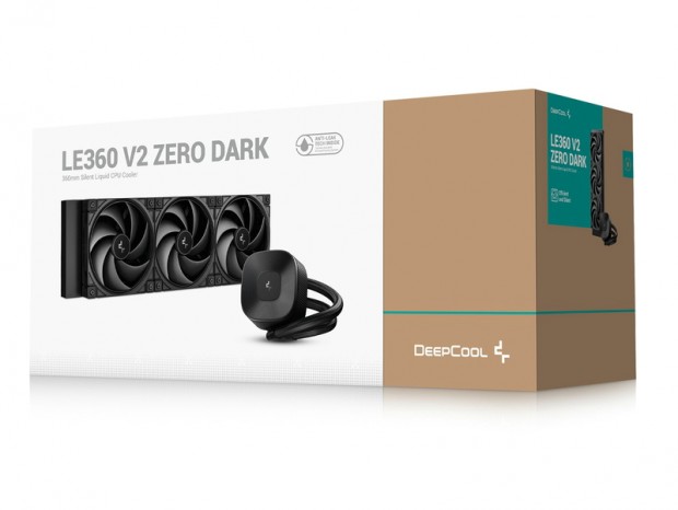 静音性を重視したオールブラックAIO水冷、DeepCool「LE V2 ZERO DARK