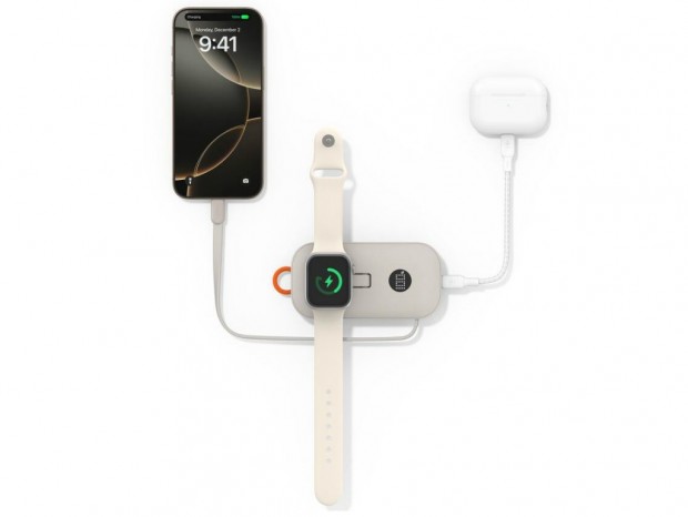 Apple Watch充電器とUSB Type-Cケーブル内蔵のモバイルバッテリが