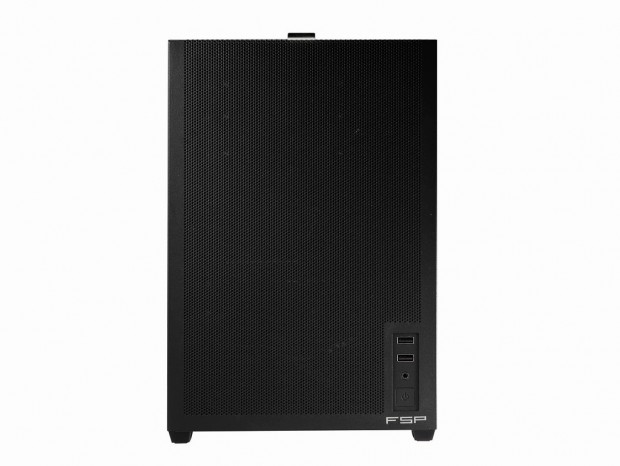 FSP、2面メッシュとガラスパネル構成のハンドル付きオカモチ型ミニタワー