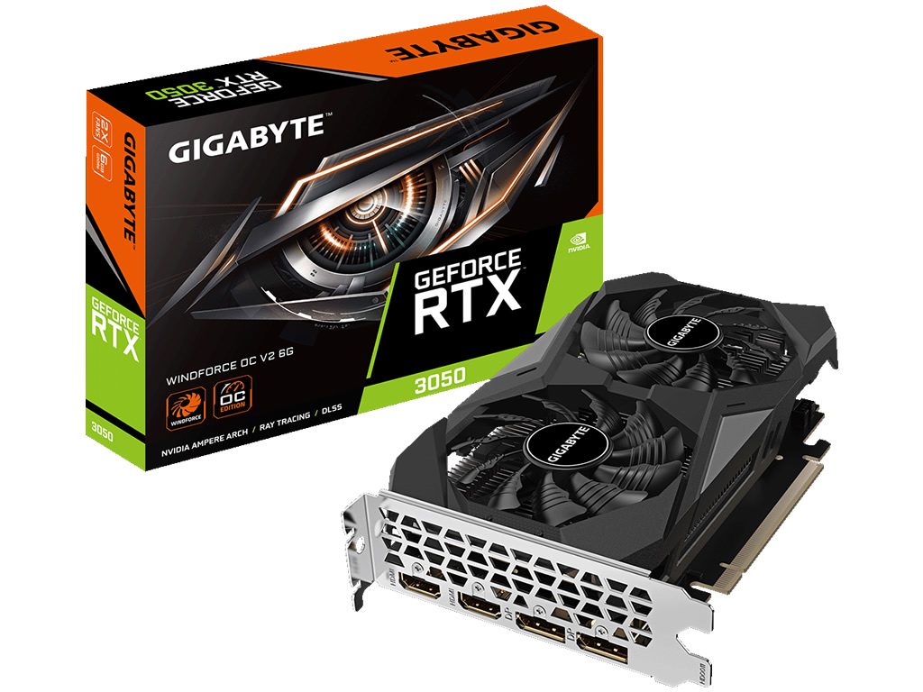 GIGABYTE、GeForce RTX 3050搭載のデュアルファン仕様OCモデル発売