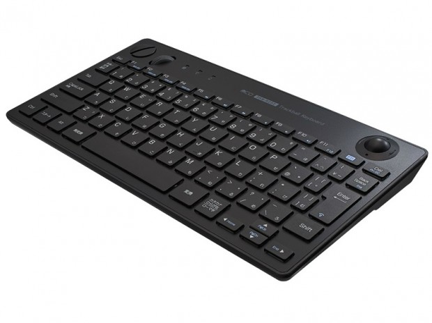 トラックボール搭載のワイヤレステンキーレスキーボードがナカバヤシから