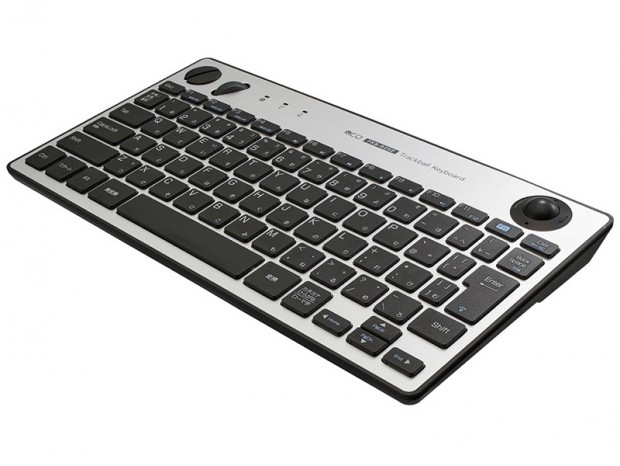 トラックボール搭載のワイヤレステンキーレスキーボードがナカバヤシから