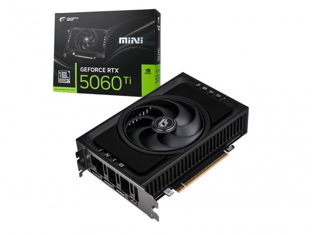 長さ180mm、2スロット厚のGeForce RTX 5060 Tiグラフィックスカードが