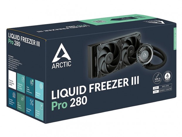 周辺冷却ファンと38mm厚ラジエーター搭載。Arctic、進化したAIO水冷「Liquid Freezer III Pro 280」