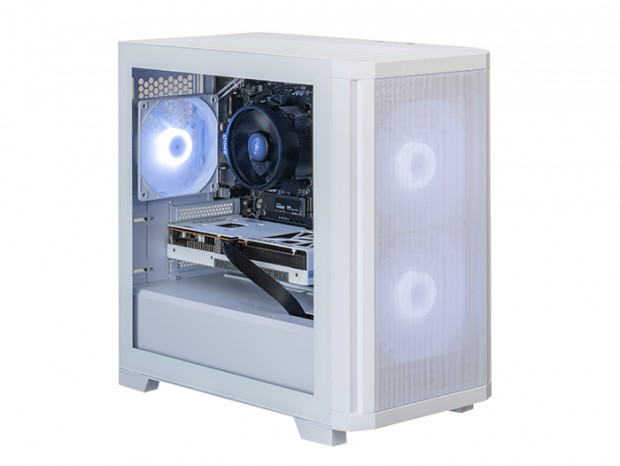 フロントメッシュの白いミニタワーゲーミングPC、ストーム「風域2」計4機種