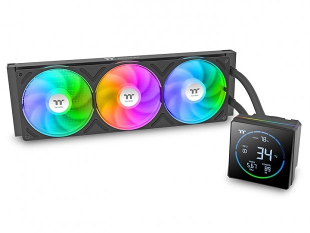 スクエアセグメントLCDを搭載したAIO水冷、Thermaltake「TH-S V3 ARGB Sync」シリーズ