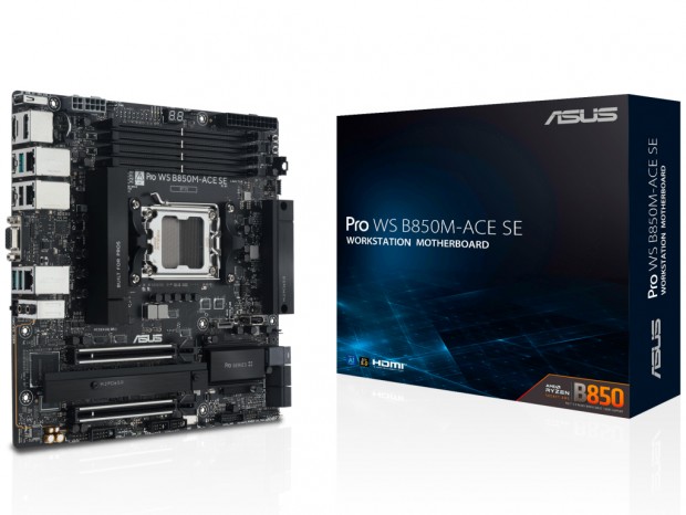 IPMIと10G LANを搭載したMicroATXマザーボード、ASUS「Pro WS B850M-ACE SE」