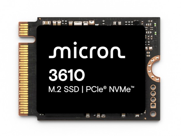 M.2 2230対応で最大容量4TBのPCIe 5.0 SSD「Micron 3610 NVMe SSD