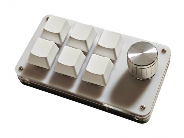 コントロールノブ搭載の6キーUSBプログラマブルキー、XYZA