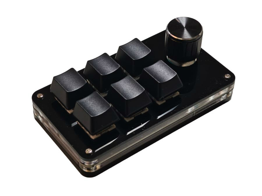 コントロールノブ搭載の6キーUSBプログラマブルキー、XYZA