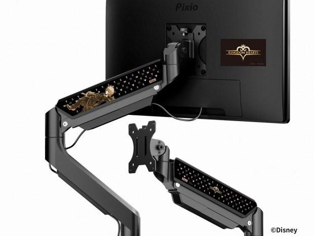 Pixio、「キングダム ハーツ」とコラボした魅せるモニターアームのロクサスモデルを発売
