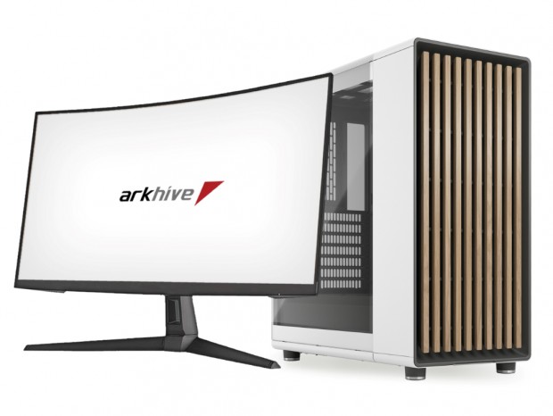 木目調デザインのマザーボードとPCケースを採用したワークステーションがarkhiveから
