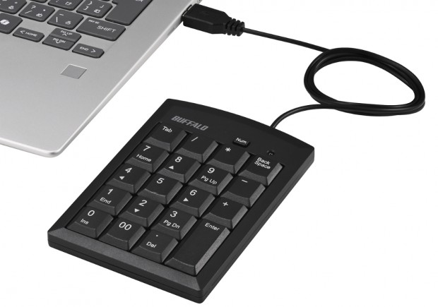 Excel作業を効率化するTabキー搭載有線テンキーがバッファローから