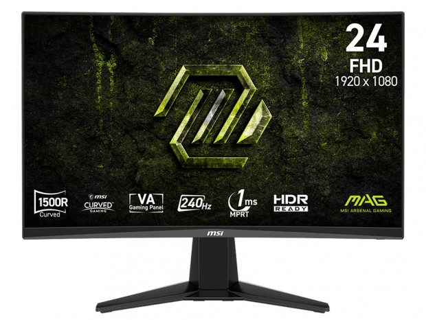 MSI、人間の視野に近い湾曲パネルを採用する240Hz対応の23.6型フルHD