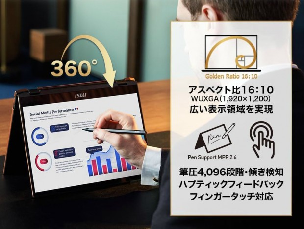 (今日のお買い得) Core Ultra 5と32GBメモリ搭載のMSI製フリップ型ノートPCが4万円以上値引き