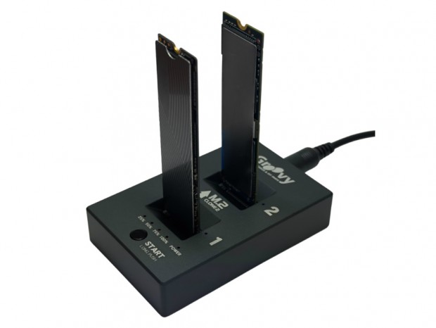 PCレスでM.2 SSDのクローンが作成できるスタンド、タイムリー「M.2 CLONE2」