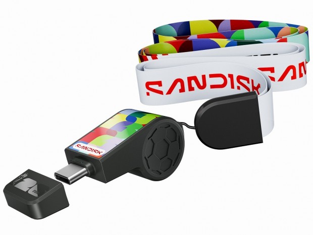 SanDisk、ホイッスル型USB Type-Cメモリなど「FIFAワールドカップ26