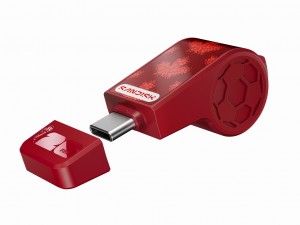 SanDisk、ホイッスル型USB Type-Cメモリなど「FIFAワールドカップ26