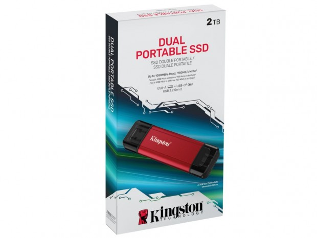 USB Type-A/C両対応のスティック型ポータブルSSDがKingstonから