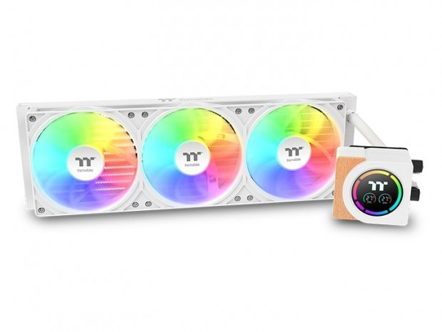 木目調パネルとLCD搭載のAIO水冷ユニット、Thermaltake「LB360-S ARGB Sync」