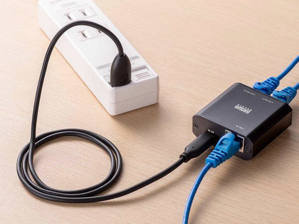 LANポートを2分配できるUSB給電の超小型スイッチングハブがサンワダイレクトから - エルミタージュ秋葉原