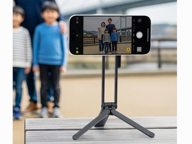 MagSafeでスマホと合体、1台3役のモバイルスマホ三脚がサンワサプライから
