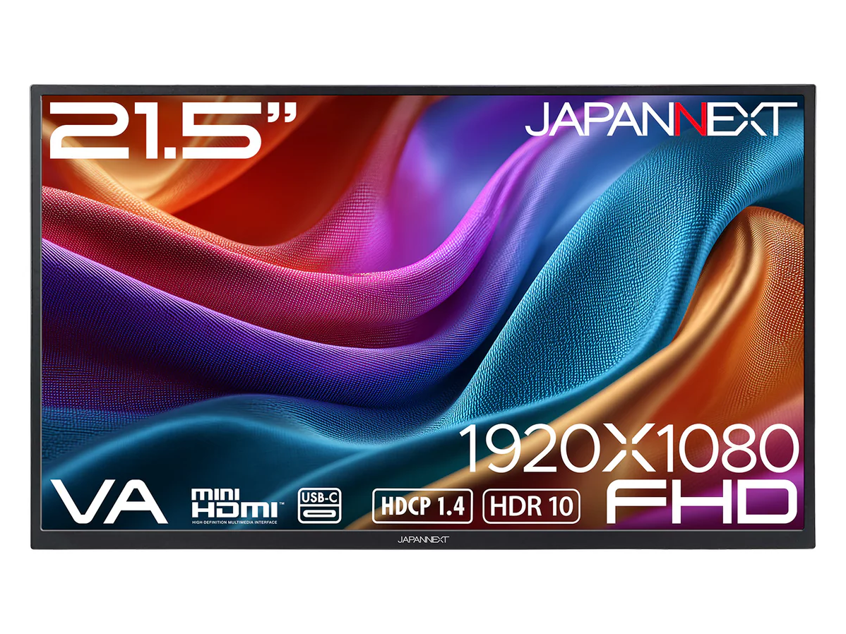 JAPANNEXT、21.5型の大型モバイル液晶ディスプレイなど計3モデル