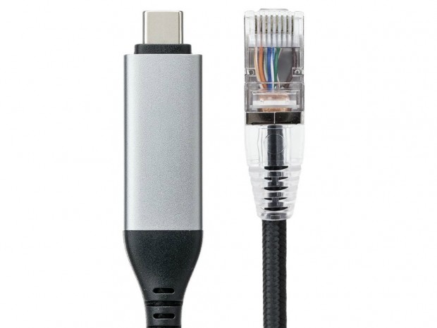 挿すだけで安定した通信ができる。USB Type-Cを有線LANに変換するケーブル