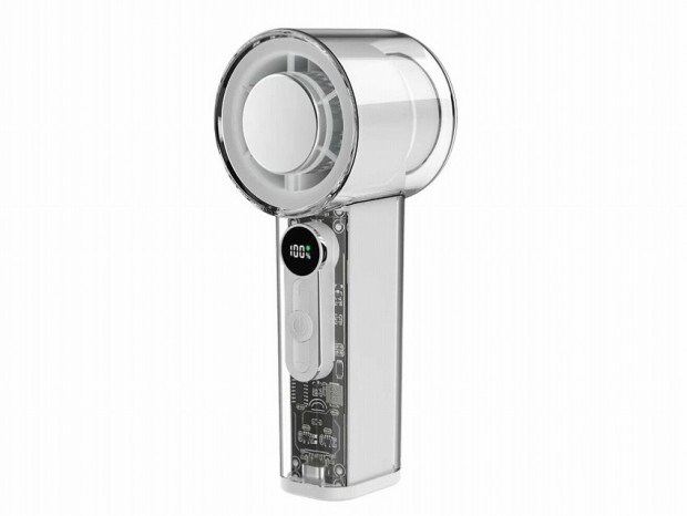発火しにくい「準固体電池」を採用したペルチェ冷却プレート付きハンディファン