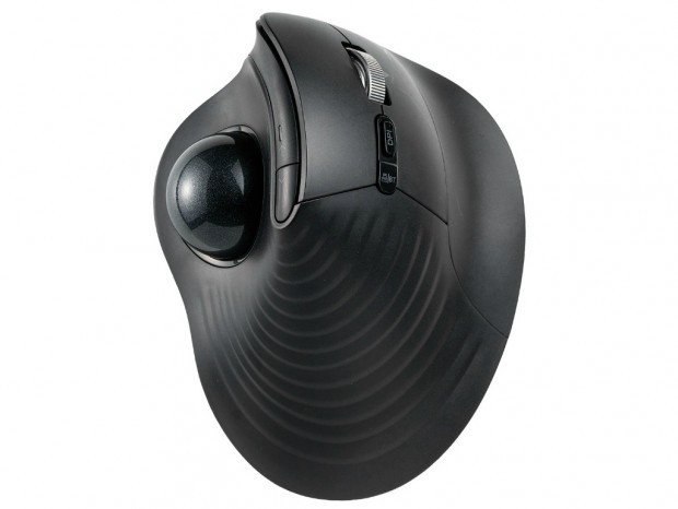 傾斜角54°エルゴノミクス形状のBluetoothトラックボール