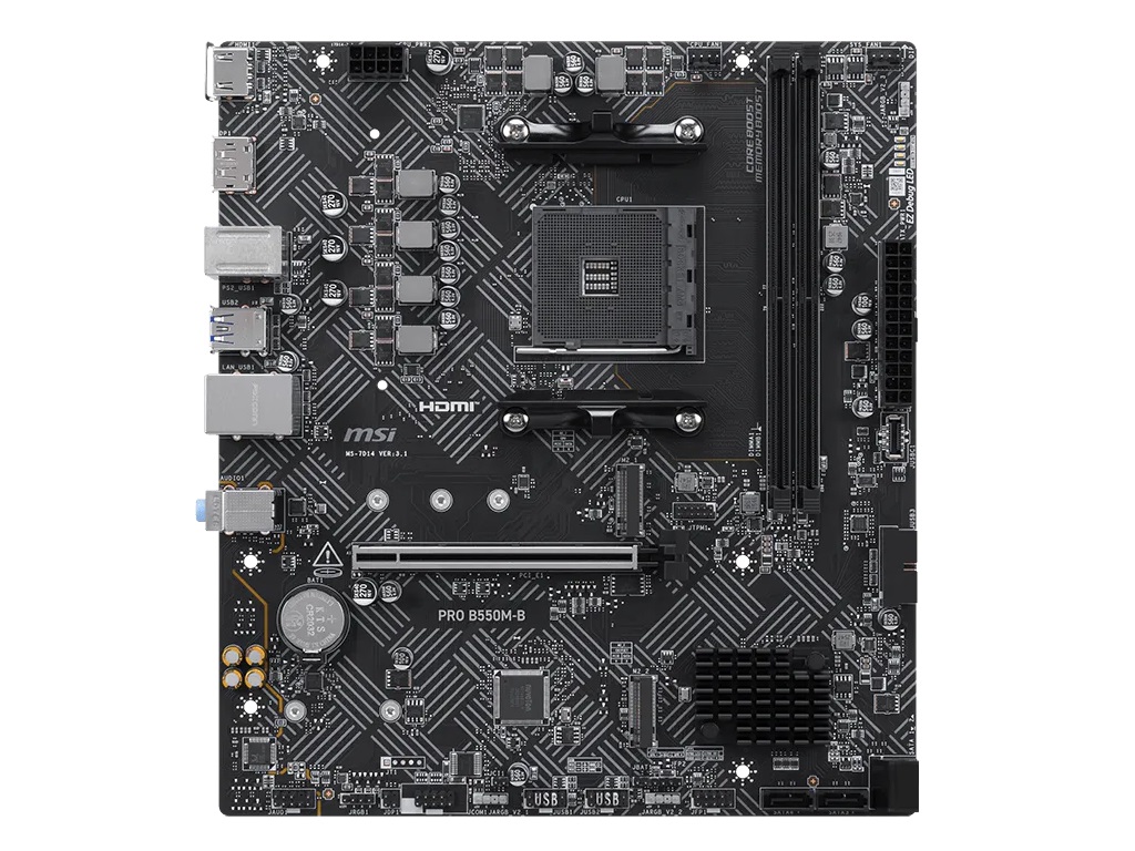 MSI、DDR4メモリ対応の高コスパAM4マザーボード「PRO B550M-B」「B550M