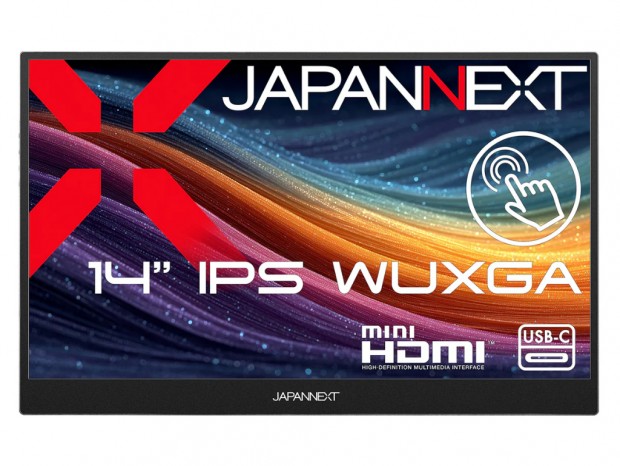 JAPANNEXT、10点マルチタッチ対応の14型WUXGAモバイル液晶計2機種発売