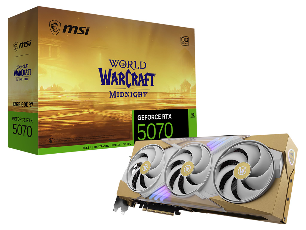 MSI、GeForce RTX 5070搭載「World of Warcraft」コラボモデル2種を