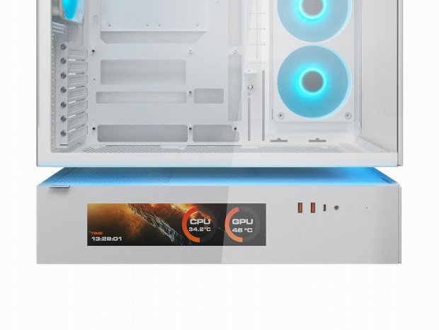 COUGAR、ピラーレスケース「CFV235」に取り付け可能な液晶パーツ「CFV235 LCD Monitor」