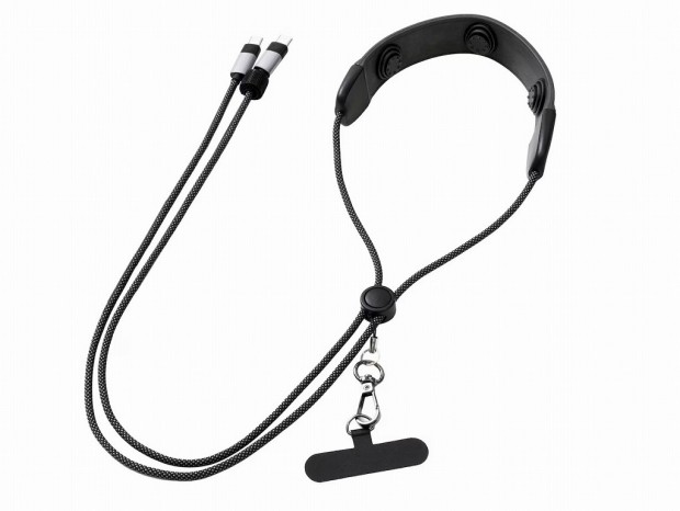 サンコー、ブルブル振動して首周りをリフレッシュできる首掛け式充電ケーブル