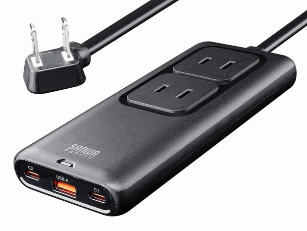 サンワダイレクト、65W PDでノートPCも充電できる厚さ18mmの超薄型電源タップ