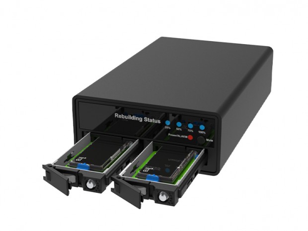 iPhone直結もOK。NVMe M.2 SSD対応ホットスワップRAIDケースがSTARDOMから