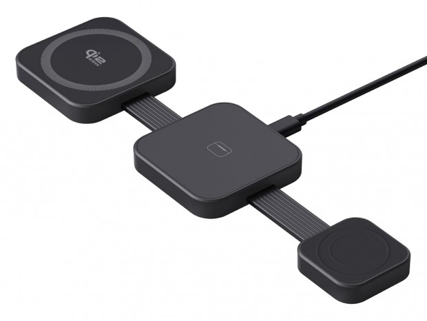 3台同時充電＆Qi2対応。SUNEASTから折りたたみ式3in1ワイヤレス充電器発売