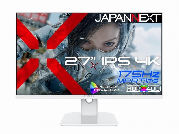 JAPANNEXT、175Hz/1ms対応の27型4Kゲーミング液晶ディスプレイを約5.1万円で発売