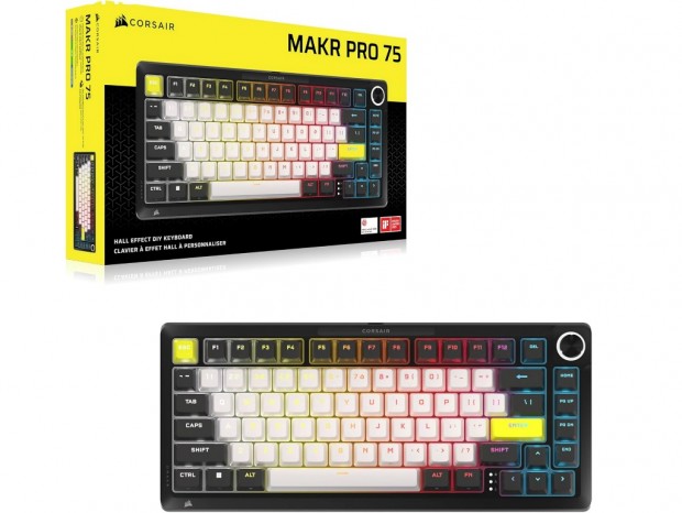 CORSAIR、磁気スイッチと8,000Hzポーリング対応の75％ゲーミングキーボード「MAKR PRO 75」発売