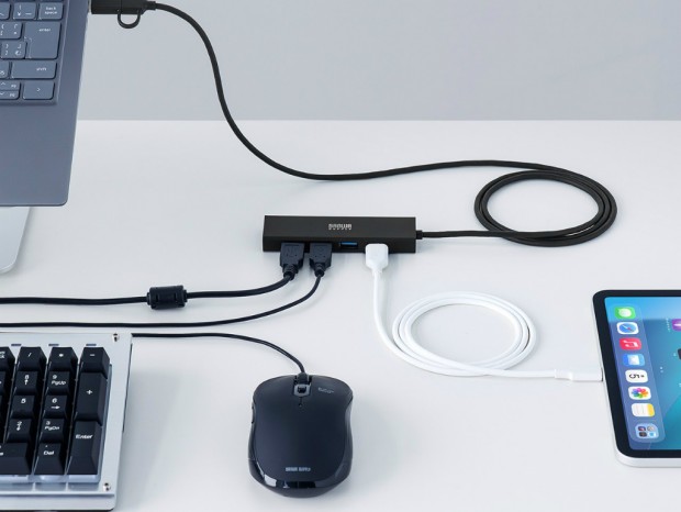 セルフパワーにも対応するType-A/CデュアルコネクタのUSBハブがサンワダイレクトから