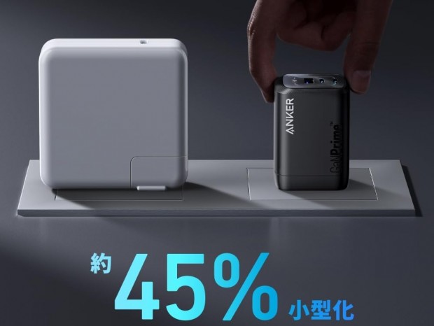 (今日のお買い得) 合計100W出力可能なアンカーの「Prime Wall Charger (100W, 3 ports, GaN)」が30％オフ