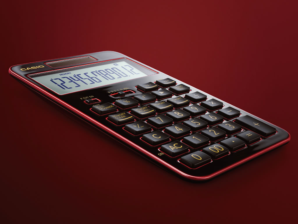 CASIO 電卓 ジャストタイプ 漆edition S100X-JC1-U Casio S10OX-JC1-U Features a Japanese lacquer finish that takes a