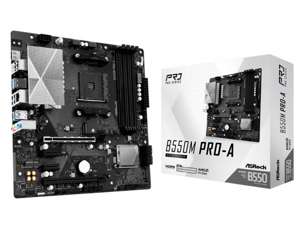 8フェーズ電源とDDR4×4本搭載。ASRock、AM4向けMicroATX「B550M Pro-A」27日発売